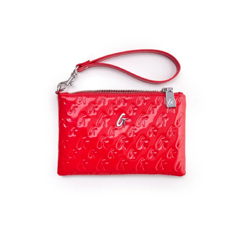 MINI MONOGRAM SILVER WRISTLET - MIRROR RED