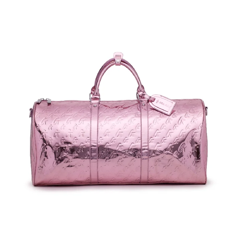 METALLIC MONOGRAM DUFFLE BAG - METALLIC PINK