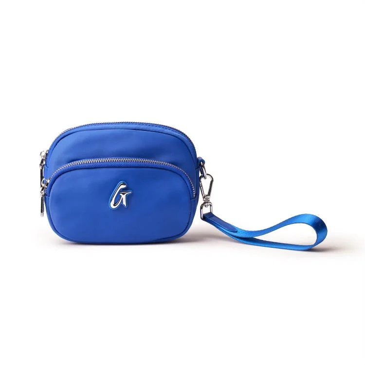 NYLON DOUBLE ZIP WRISTLET - BLUE