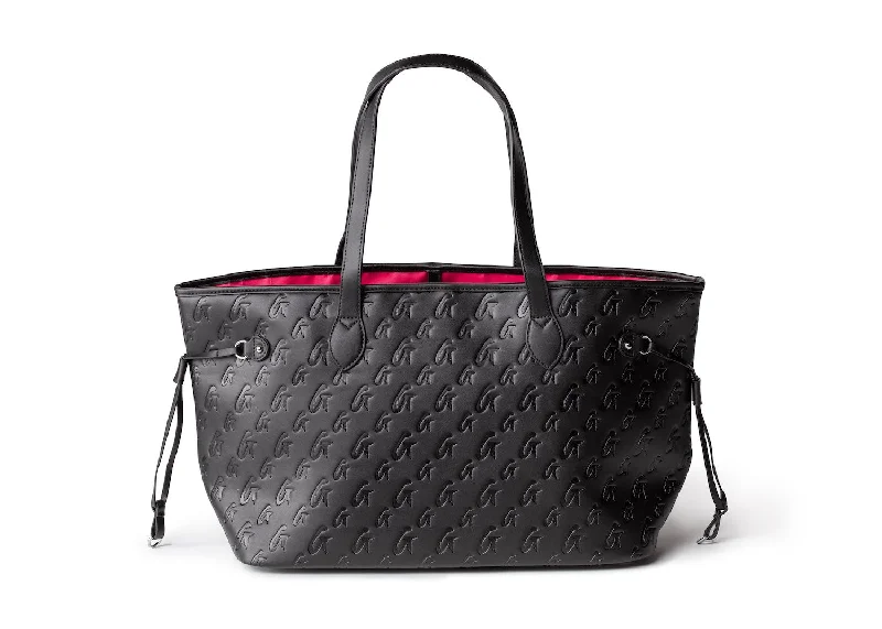 MONOGRAM GLAM TOTE - BLACK PINK