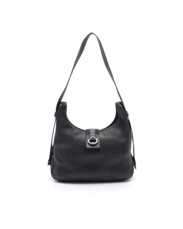 Fjord Leather Shoulder Bag with Silver-Tone Hardware