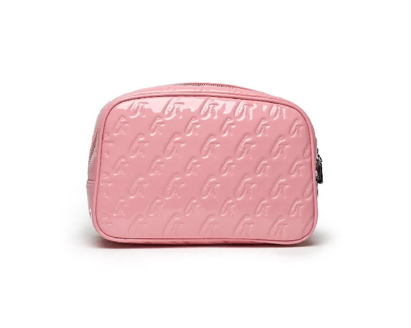 SMALL MONOGRAM TOILETRY BAG - MIRROR PINK