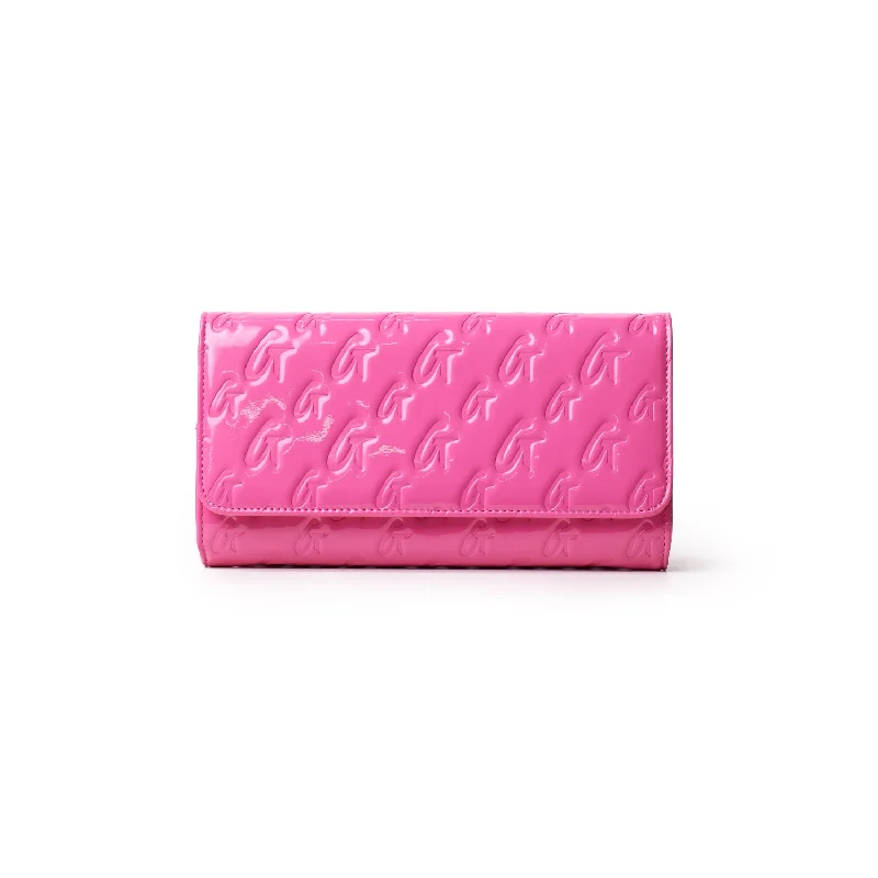 MONOGRAM TRAVEL WALLET - MIRROR HOT PINK