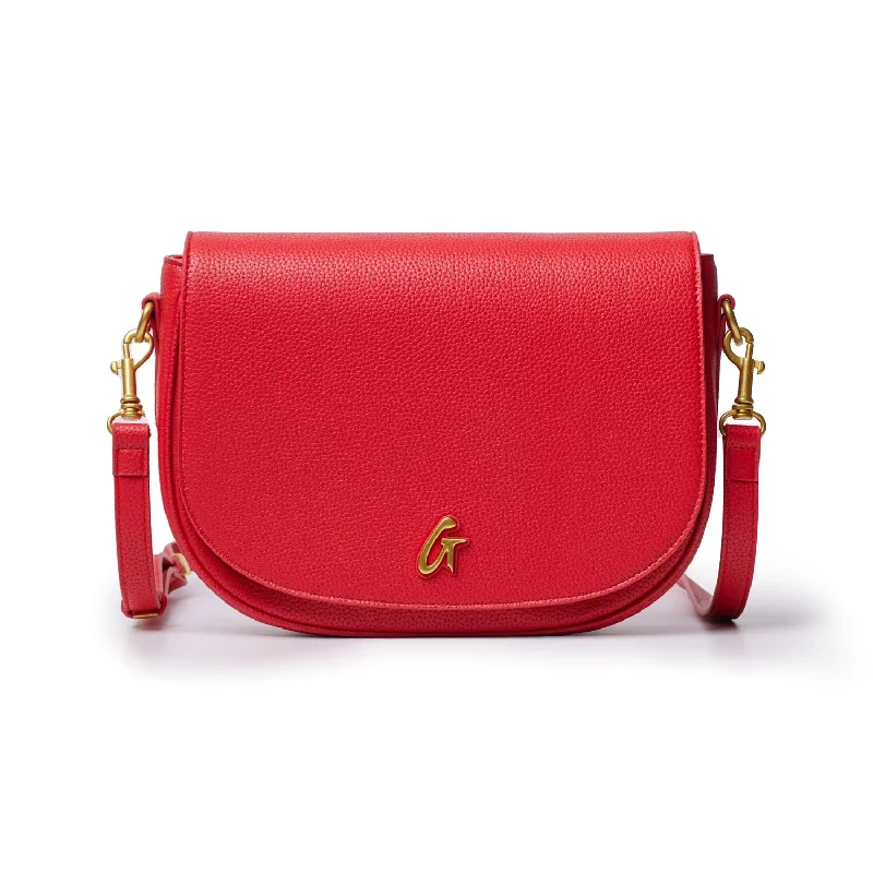 LARGE PEBBLE SHOULDER BAG - RED