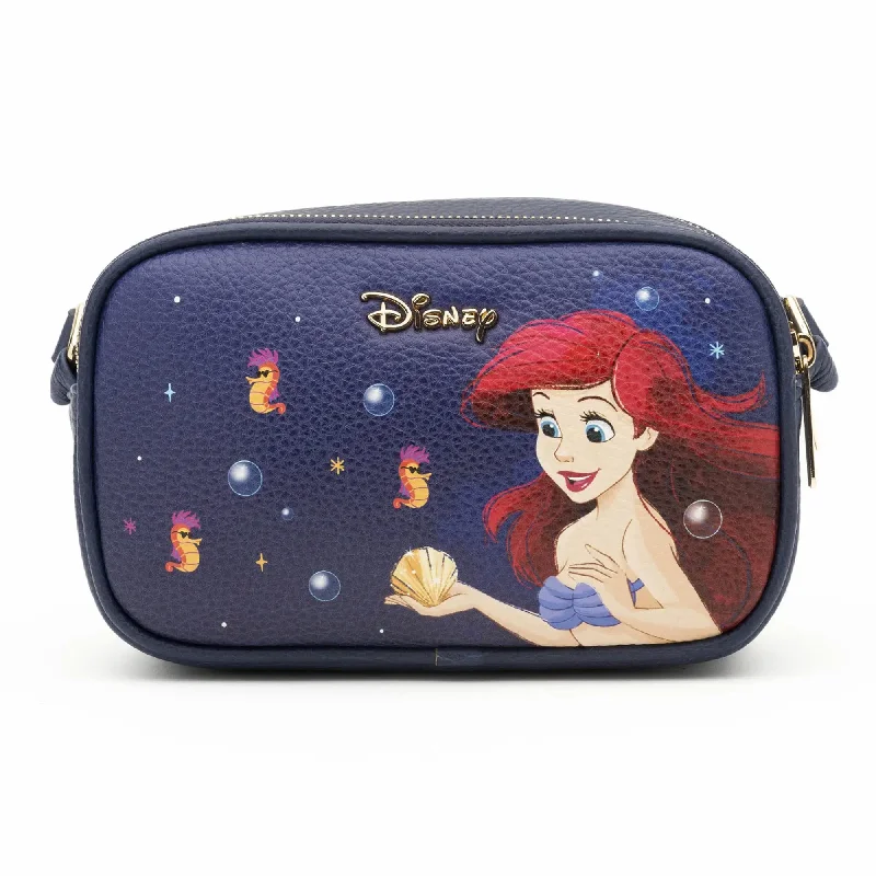 Disney The Little Mermaid Ariel Double Zipper Crossbody Bag