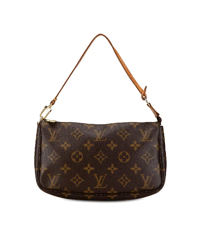 Monogram Canvas Pochette Accessoires with Vachetta Leather Handle