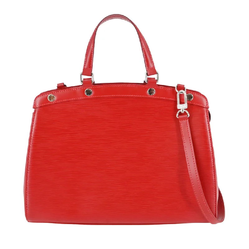 Red Brea Epi Leather Satchel Bag