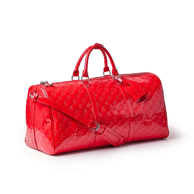 MONOGRAM DUFFLE BAG - MIRROR RED