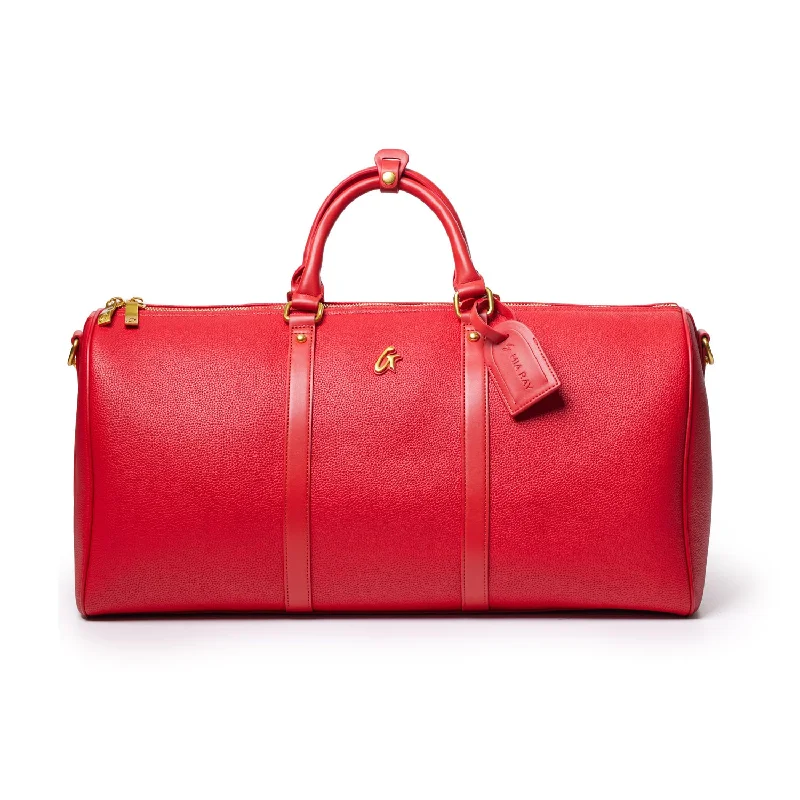 PEBBLE DUFFLE BAG - RED