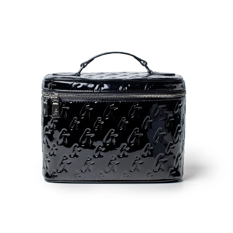 LARGE MONOGRAM TOILETRY BAG - MIRROR BLACK