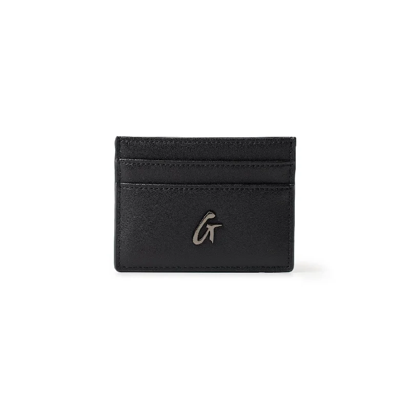 STANDARD GUNMETAL CARD HOLDER - BLACK