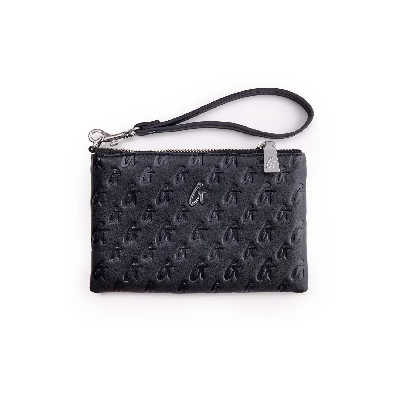 MINI MONOGRAM SILVER WRISTLET - BLACK