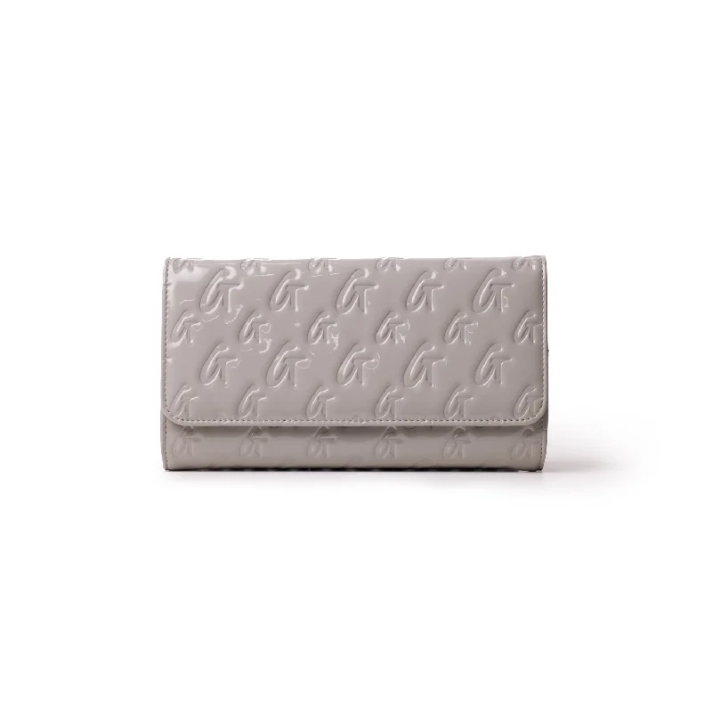 MONOGRAM TRAVEL WALLET - MIRROR GRAY