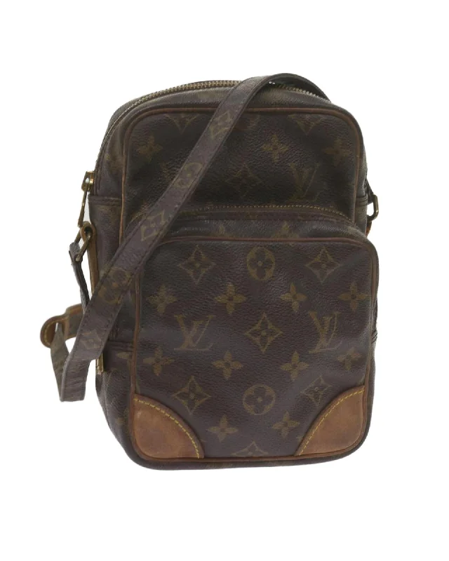 Monogram Canvas Shoulder Bag with Adjustable Strap