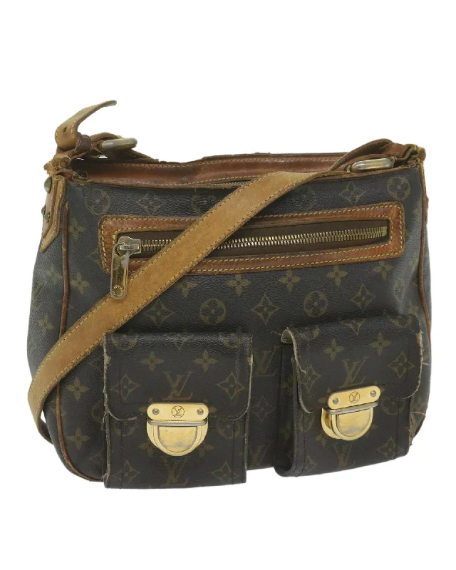 Monogram Canvas Shoulder Bag with Adjustable Strap - Authentic LV