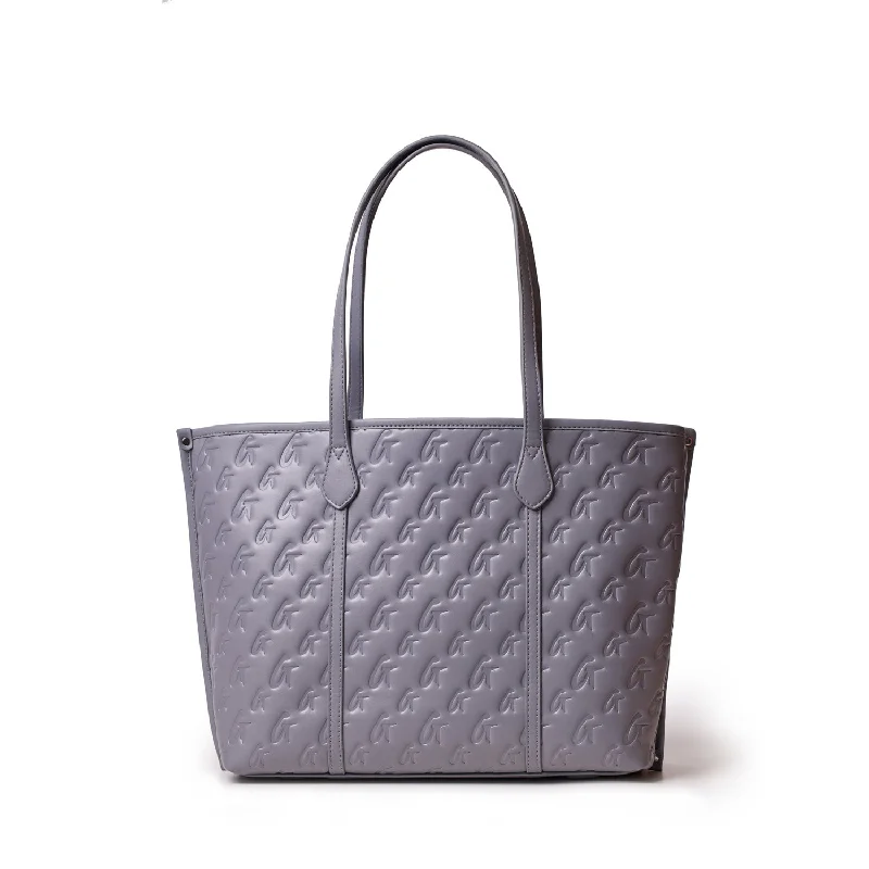 MONOGRAM SLEEK TOTE - GRAY