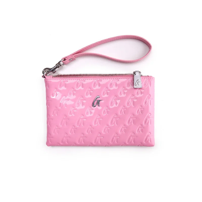 MINI MONOGRAM SILVER WRISTLET - MIRROR PINK