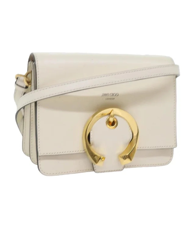 White Leather Shoulder Bag by Jimmy Choo