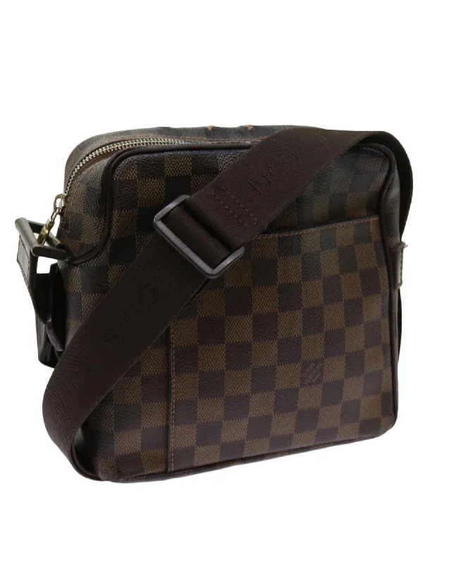 Damier Ebene Shoulder Bag with Adjustable Strap