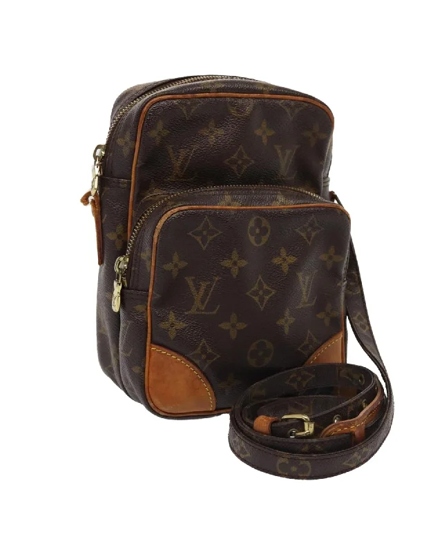 Monogram Canvas Shoulder Bag with Adjustable Strap