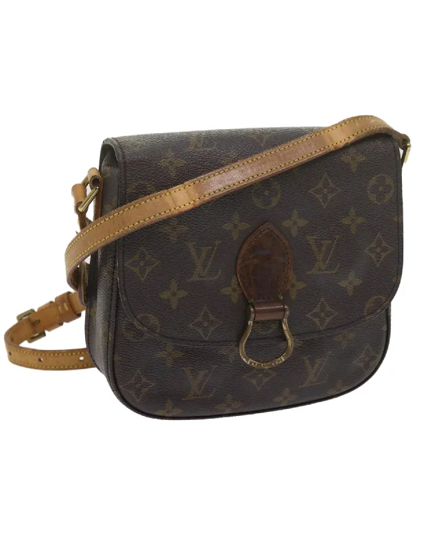 Monogram Canvas Shoulder Bag with Adjustable Strap