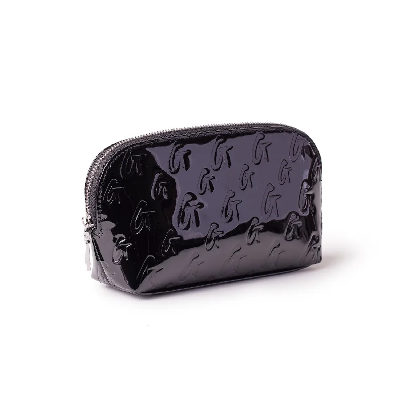 MONOGRAM COSMETIC POUCH - MIRROR BLACK