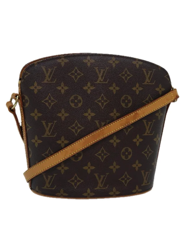 Monogram Canvas Shoulder Bag with Adjustable Strap