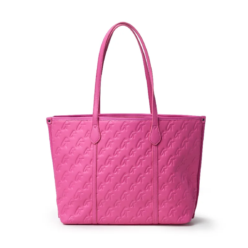 MONOGRAM SLEEK TOTE - HOT PINK