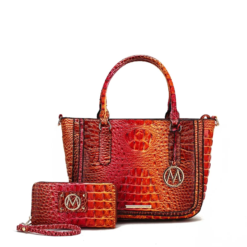 Bonnie Gradient Croc Shoulder Bag and Set