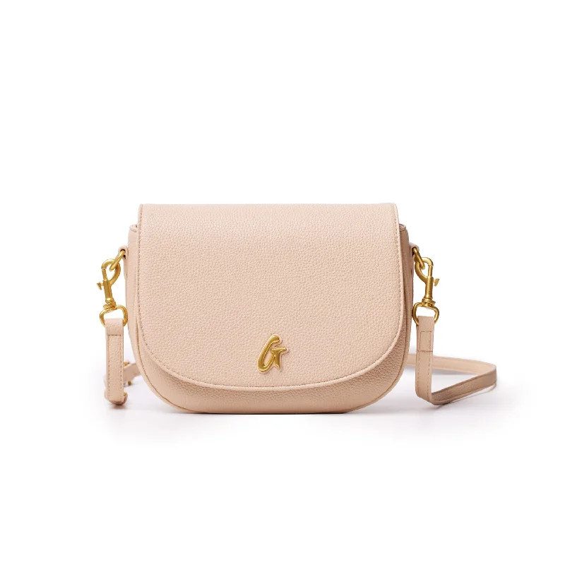 MEDIUM PEBBLE SHOULDER BAG - NUDE