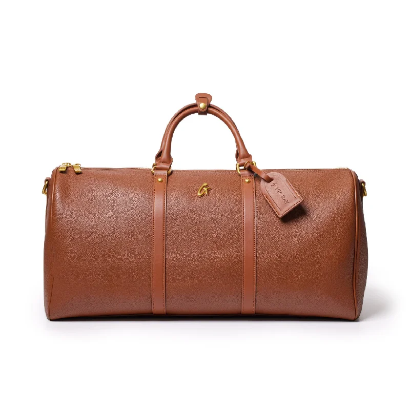 PEBBLE DUFFLE BAG - BROWN