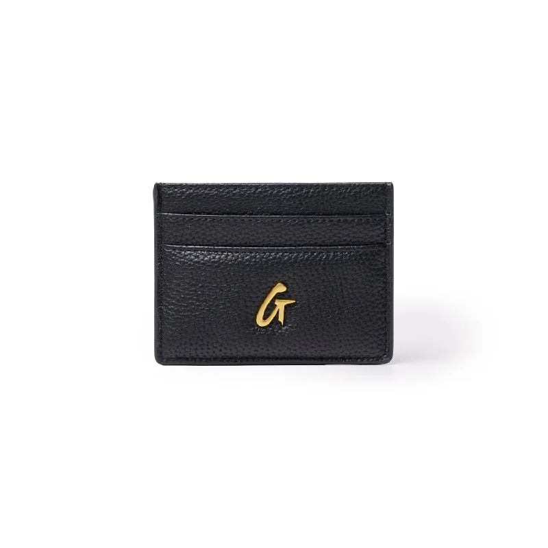 PEBBLE CARD HOLDER - BLACK