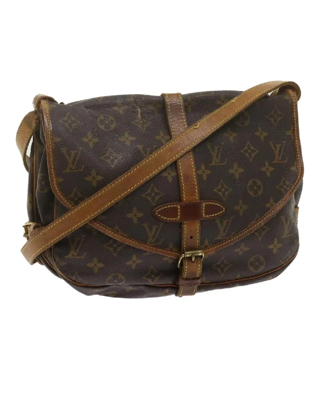 Monogram Canvas Shoulder Bag with Adjustable Strap