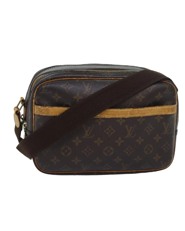 Monogram Canvas Shoulder Bag with Adjustable Strap