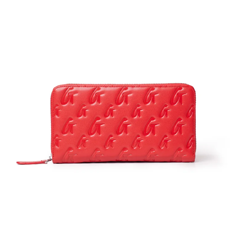 JUMBO MONOGRAM WALLET - RED