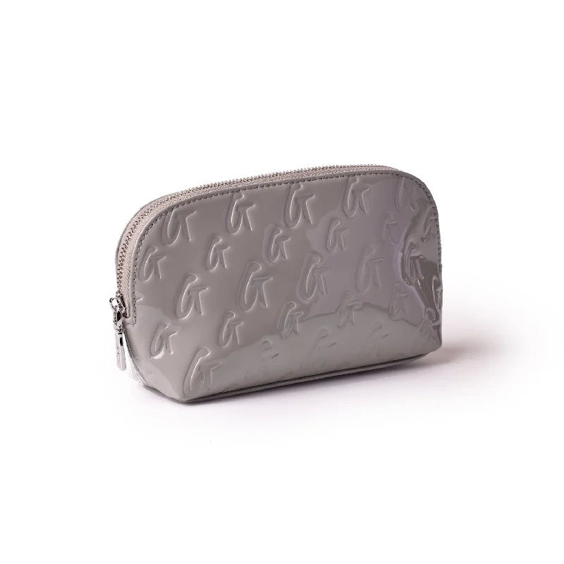 MONOGRAM COSMETIC POUCH - MIRROR GRAY