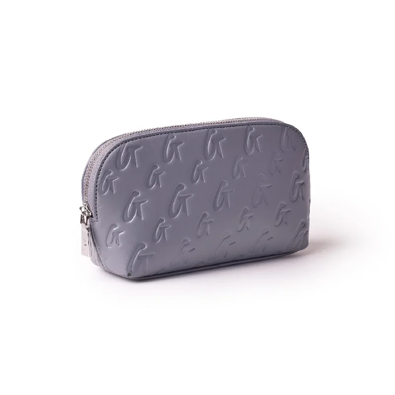 MONOGRAM COSMETIC POUCH - GRAY