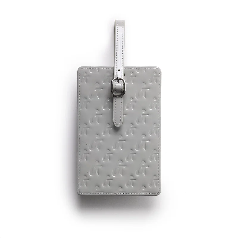 MONOGRAM LUGGAGE TAG - MIRROR GRAY