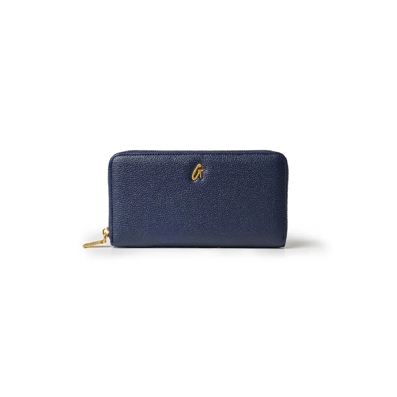 JUMBO PEBBLE WALLET - NAVY