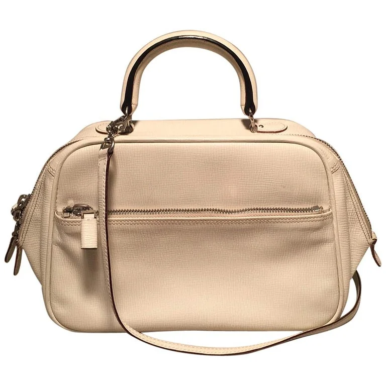 Valextra Serie S Medium Bag in White