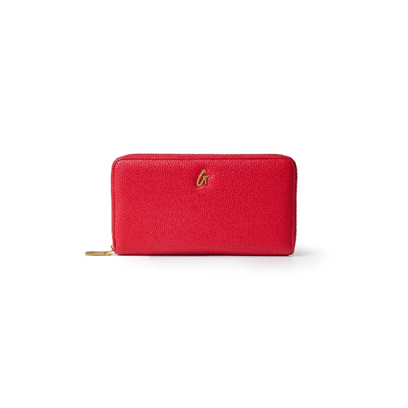 JUMBO PEBBLE WALLET - RED