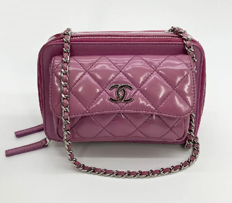 Chanel Purple Patent Pocket Box Camera Case