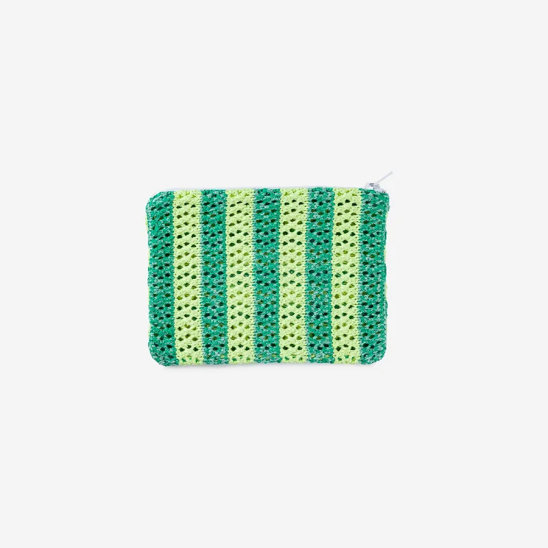 Raffia Stripe Pouch