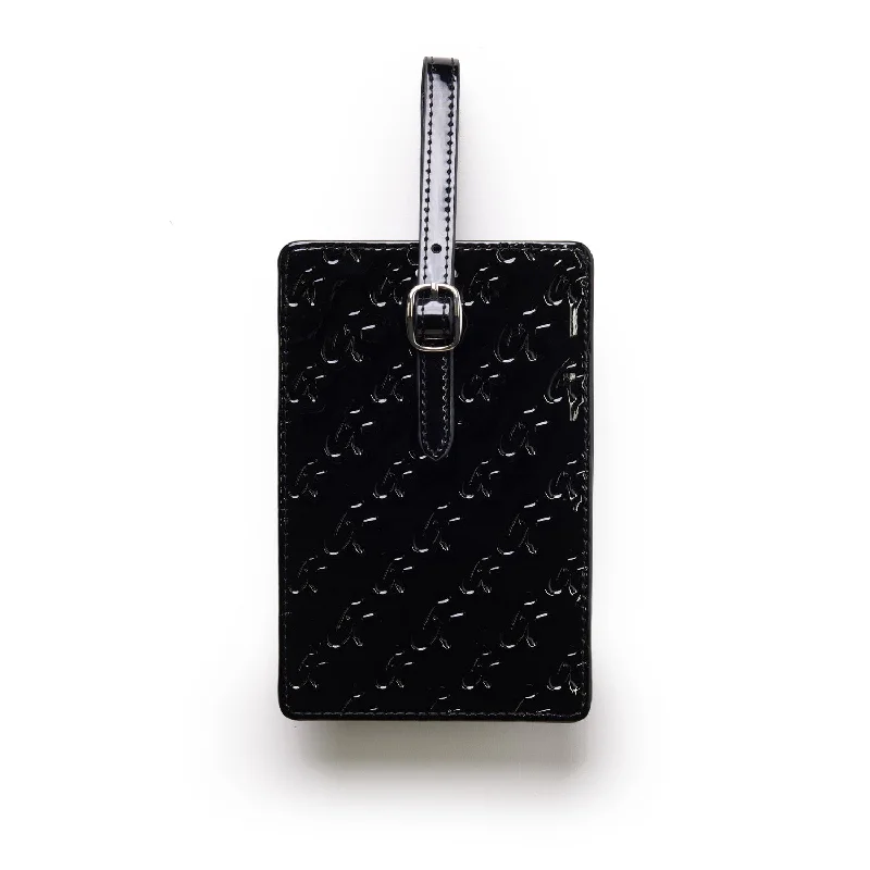 MONOGRAM LUGGAGE TAG - MIRROR BLACK