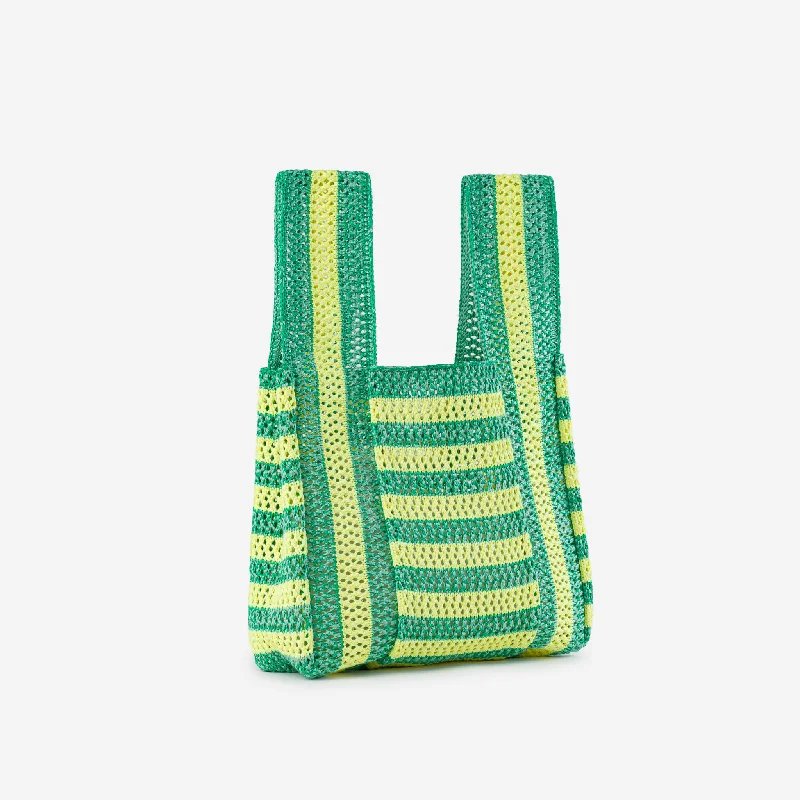 Raffia Stripe T-Shirt Bag