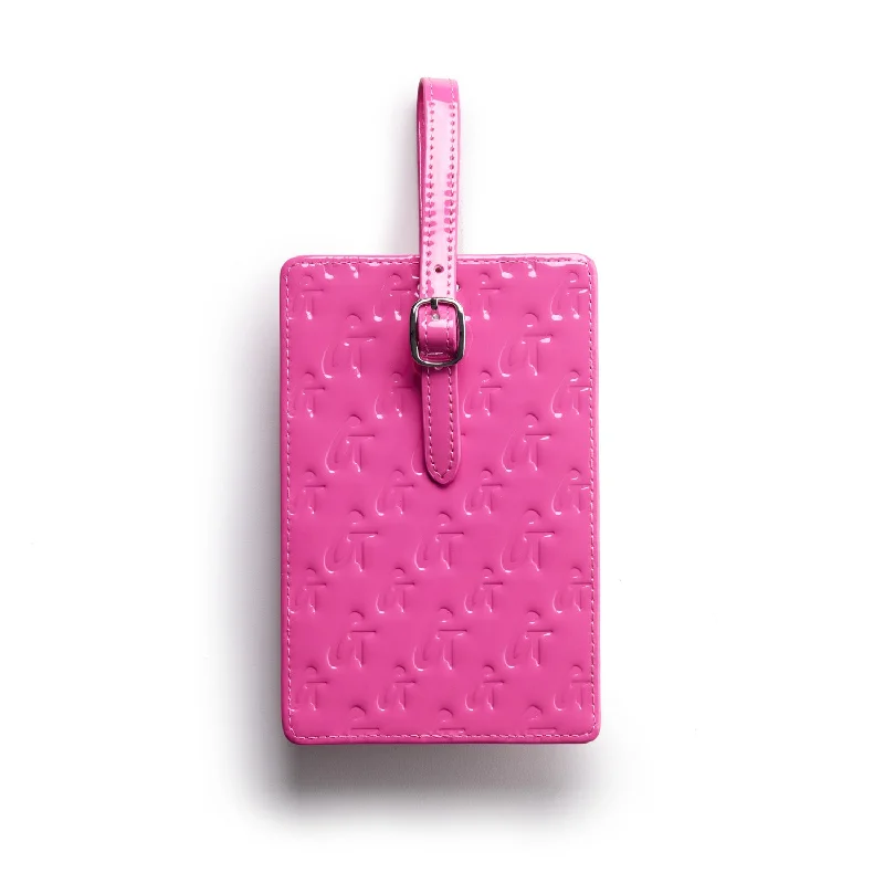 MONOGRAM LUGGAGE TAG - MIRROR HOT PINK