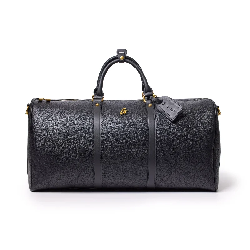 PEBBLE DUFFLE BAG - BLACK