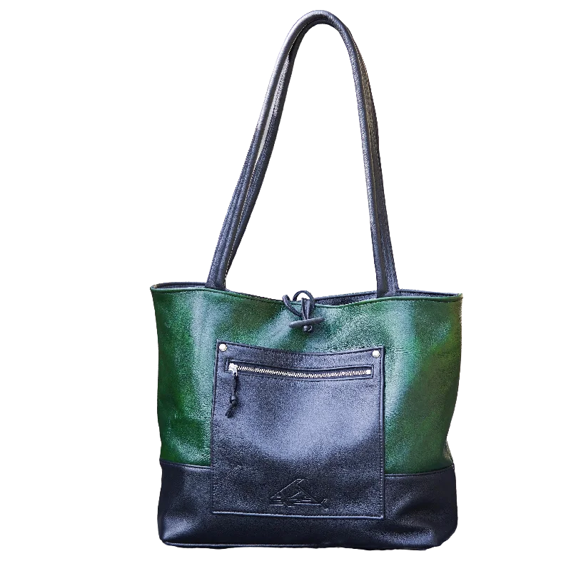 Large Leather Tote Bag - Customizable Colours