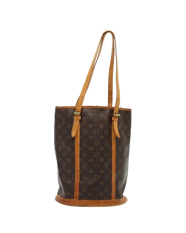 Monogram Canvas Bucket Shoulder Bag with Adjustable Strap