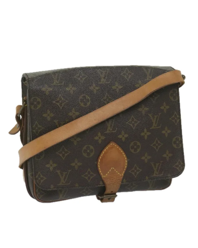 Monogram Shoulder Bag with Adjustable Strap and Accessory